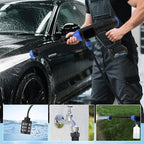 18000mAh Portable Cordless Pressure Washer,800PSI Electric Pressure Washer with Battery|Charger|6-in-1 Nozzle,33FT Drain Hose,Portable Power Washer for Car/Garden/Floor/Yards