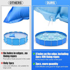 3pcs Pool Air Pillows for Above Ground Pools - 4ft Dia. Winter Closing Winterizing Kit with Ropes, Thicken PVC Ice Equalizer Support, Swimming Pool Patio Furniture Cover Airbag
