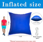 Sfcddtlg 7.8 x 7.8 Ft Large Pool Pillows for Above Ground Pools- Square Winter Pool Cover Air Pillow- Inflatable Swimming Pool Closing Winter Pillow with Ropes for Support Pool Covers