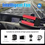SUNWHEEL 3000W 24V Pure Sine Wave Inverter, 24V DC to 110V/120V AC Power Inverter for RV、Off Grid、Truck、Power Outage with 4 AC outlets and LCD Display