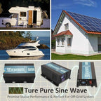 WZRELB 500W 24V 120V Pure Sine Wave Solar Power Inverter With Remote Control Switch