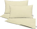 RSH DECOR: Sunbrella Pillow Covers Set of 4 | Covers Only - 20" x 12" | Outdoor Lumbar Pillow Covers Crafted with Sunbrella Performance Fabric | Canvas Canvas