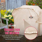 Grill Cover by Grillman, Tan, 72 Inch, BBQ Outdoor Grill Covers, Charcoal & Gas Grills, Waterproof, Rip-Proof, Weather-Resistant, Anti-UV, Barbecue Cover for Weber, Genesis, Charbroil, Nexgrill, etc