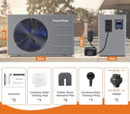 30000 BTU Swimming Pool Heat Pump Pool Heater Above Ground 8000 Gallon Heating Cooling Electric Pool Heater For Inground Pool WiFi Control Schedule 120V