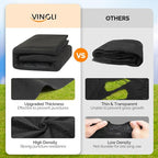 VINGLI 15 FT Round Pool Liner Pad for Above Ground Swimming Pools, Extra Thick Swimming Pool Liner, Prevent Punctures, Weed Barrier, Black