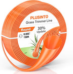 String Trimmer Line .095", 150 Feet Weed Eater String, Round Trimmer Line for Universal Replacement, Orange Premium Nylon String Trimmer Line for Medium& Heavy Grass&Weeds (2.4mm, 45m)