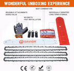 Savior 18 Inch Chainsaw Guide Bar and Chain Combo, .325" Pitch, .063" Gauge, 68 Drive Links for 025, 025C, MS250, MS251, MS251C-BE Chainsaws, Replacement 183PXLBA074 578780 (3*Chains+1*Bar)