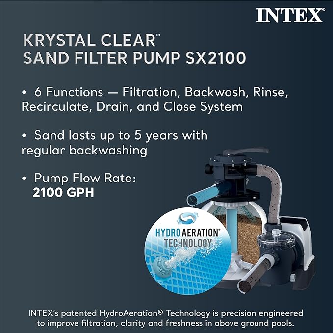 INTEX 26329EH Ultra XTR Deluxe Above Ground Swimming Pool Set: 18ft x 52in – Includes 2100 GPH Cartridge Sand Filter Pump – SuperTough Puncture Resistant – Rust Resistant – Easy to Assemble