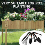 Large Garden Tool Set with Non-Slip Rubber Handle - 6 Piece Heavy Duty, Gardening Hand Tools, Sturdy Durable, Classic Utility Gardening Gift