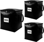 3 Pack 190L Storage Bags for Clothes, Moving Bags Heavy Duty Extra Large with Reinforced Handle, Storage Containers for Organizing Bedding, Blanket, Sheets, Pillows, Toys, Christmas Decorations