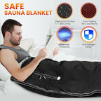 Sauna Blanket for Detoxification, Far Infrared Sauna Blanket, Portable Sauna for Home, 113-176℉, 30-60 Minutes Timer, 6 ft x 2.62 ft