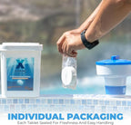 Xtremeclear 3-Inch Chlorine Tablets 99% Pure Tri-Chlor for Swimming Pools Spa Hot Tub 10lbs Bucket - Individually Wrapped Stabilized Sanitizer Slow Dissolving