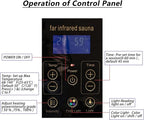 Outdoor Sauna 4 Person Low EMF Far Infrared Sauna for Home, 2050W Mahogany Wooden Sauna Room for Outdoor Indoor Home, with Blue-Tooth, LCD, LED