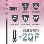 Peach Country Pink Ice Melt -25°F Effective, Eco-Friendly De-Icer, Fast-Acting Granules for Driveways, Walkways & Entryways, 45 lb Pail