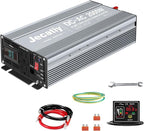 2AC 2000W Pure Sine Wave Inverter, Convert DC 12V to AC 110V 120V, 18W USB, and 30W Type-C Charging Ports, Car Solar Power Inverters for Truck, Home, Vehicles, RV