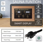 Infrared Sauna 2 Person, Low EMF Infrared Saunas for Home, Indoor Home Sauna Spa, Hemlock Wooden Sauna Room, 1500Watt, Bluetooth Speakers, Reading Lamps