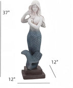 Large 37 - Inch Mermaid Statue Outdoor Decor for Garden, Patio, Yard, Lawn, Porch