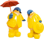 Topadorn Poppy Lovebirds Statue Home Decor Resin Sculptured Hand Painted Figurine Creative Craft Cute Decoration Gift for Kids Womens Decorative Garden Yard Room