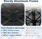 11FT Cantilever Umbrella with Base Large Curvy Outdoor Aluminum Offset Umbrella w/ 360° Rotation, UV Resistant Canopy for Patio, Garden, Backyard, Black