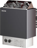VEVOR 9KW Sauna Heater, Steam Bath Sauna Heater with Built-in Controls, Electric Sauna Stove, 3h Timer and Adjustable Temp for Max. 317-459 Cubic Feet, Home Hotel Spa Shower Use 220V FCC Certification