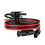 10Ft Solar Cable Solar Extension Cable,10AWG Solar Panel Extension Cable with Female and Male Connectors,Waterproof Solar Extension Cable Kit (Red and Black).
