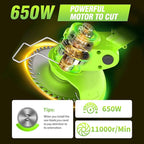 ALSO GO 24V Electric Weed Wacker, Cordless Weed Trimmer, Battery Powered Grass Trimmer with 2pcs Batteries, 3 in 1 Weed Eater with Wheels, Stringless Lightweight Grass Cutter for Lawn Garden Yard