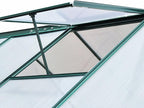 Outsunny 6' x 8' Greenhouse for Outdoors, Polycarbonate Greenhouse with Rain Gutter and Roof Vent, Aluminum Walk-in Green Houses for Outside for Patio Backyard Garden, Dark Green