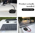 SolarEnz Weatherproof Double Cable Entry Gland Housing, Through RV Roof Solar Junction Box ABS Housing 10AWG Solar Extension Cable Connector for RV, Campervan, Boat, Van