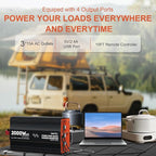 2000 Watt Pure Sine Wave Power Inverter 12v to 110v 120v Built-in UL-Listed Fuse Compatible with Lithium Battery Starlink for Home RV Truck Off-Grid Solar by LEESKY