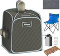 Giantex Portable Folding Sauna, 1 or 2 Person Steam Spa with Remote Control, Folding Chair, Foot Massage Roller, Absorbent Mat, 9 Temperature Levels, 3L Steamer, 800W Home Full Body Spa Tent (Gray)