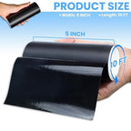 Heavy Duty Black Repair Tape for Tent, Leather, Tarp, Canopy, Awning and Boat Cover, Waterproof Inflatable Repair Patch Kit for Bounce House, Pool, Duct, Outdoor, 5 Inch x 5FT