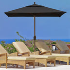 EliteShade USA 10-Year-Non-Fading Sunumbrella 6x6Ft Square Market Umbrella Patio Outdoor Table Umbrella with Ventilation（Black）