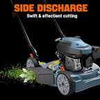 SENIX 144 cc Gas Lawn Mower, 20 inch 4-Cycle Push Mower, Side Discharge, 5 Position Cutting Height Adjustment, Low Noise & Fuel-Efficient for Lawn, Yard and Garden (LSPG-L5)