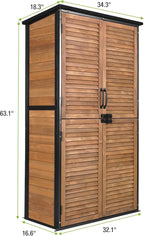 Outdoor Storage Shed Garden Cabinet with Strong Iron Frame Large Garden Shed with Floor,Waterproof