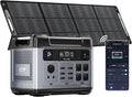 OUKITEL P2001 PLUS 2400W Power Station with 400W Solar Panel, 2048Wh Solar Generator(Peak 5000W) 1.5Hrs Fast Full Charging APP Control Emergency LiFePO4 Battery for Home Backup Camping RVs