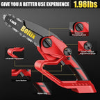 Mini Chainsaw Cordless, Compatible With Milwaukee M18 Battery, Brushless 6-Inch Electric Chainsaw, Handheld Chain Saw for Tree Trimming Wood Cutting (Tool Only)