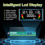 Pure Sine Wave Inverter,3000W 12V to 110V Power Inverter Converter,USB Output LCD Display for Household Home Car RV Camping Use W/Protective Cap