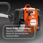 Husqvarna 122C Gas String Trimmer, 22-cc 2-Cycle, 17-inch Curved Shaft Gas String Trimmer with Tap N' Go Trimmer Head, 966712701