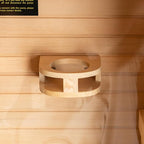 Woodbridge Infrared Home Sauna Room 1 Person Hemlock Wooden Indoor Sauna,7 Carbon 1560W/120V Heaters,with Led Color Therapy Light,Bluetooth Speaker,Tempered Glass,Touch-Tone Keypad and A Top Vent