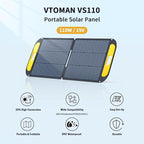 VTOMAN Jump 1500X Portable Power Station with 110W Solar Panel, 828Wh LiFePO4 Battery Solar Generator with 1500W AC Outlet, Jump Start, PD 100W Type-C for Camping, Home Backup, Outdoor Christmas Party