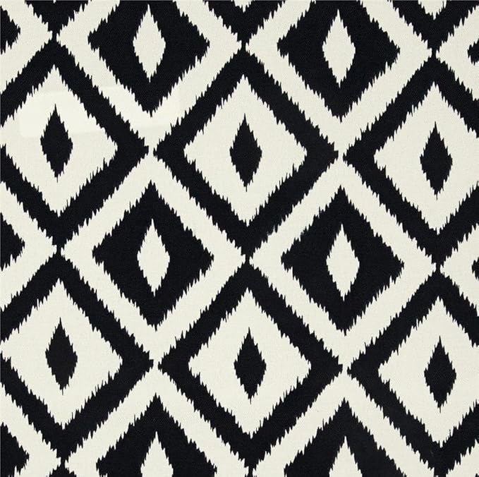 RSH DECOR Deep Seating Cushion with Pillow Back | 23” x 25” Seat | Water and Fade-Resistant Spun Fabric | Outdoor Chair Cushion Set for Patio Furniture | Black White Aztec