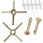 10 Sets 738-04124 Shear Pins and 714-04040 Cotter Pins for Snowblower Replacement Shear Pin Kits Compatible with MTD Craftsman Cub Cadet Troy Bilt Snowblowers.