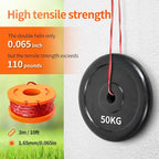 Eventronic 10 Pack WA0010 Trimmer Line Compatible with Worx Weed Eater, 0.065" Autofeed Replacement Trimmer Spool for Worx String Trimmer(8 Line Spools + 2 Caps)