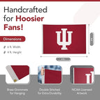 Indiana Hoosiers College Sports Printed Flag - NCAA Licensed - Nylon - School Banner (Red) (4' x 6')