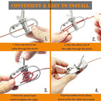 Pool Cover Cable and Winch - 100CW Heavy-Duty Pool Cover Cable and Ratchet for Securing Above Ground Swimming Pool Covers