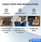Trash Can Cover Odor Control with Elastic Band Lemon Scented Chemical Free 64 Gallon 2 Pack