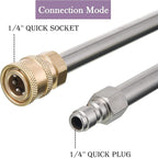 JOEJET Power Washer Extension Wand, 17 Inch Stainless Steel Pressure Washer Lance with 1/4 Inch Quick Connect, 2 Pack
