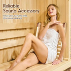 Sauna Backrest Infrared Sauna Accessories Wooden Sauna Back Support with Anti-Slip Rubber S-Shaped Comfortable Back Rest for Any Barrel or Infrared Sauna