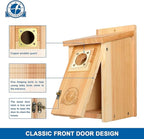2 Pack Bird Houses for Outside Clearance with Copper Guard, Cedar Bird House Outdoor, Bluebird Finch Swallow Wren Chickadee Assembly Required