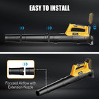 Ultra Lightweight Cordless Leaf Blower Compatible with Dewalt 20V MAX XR Battery (No Battery) - 400 CFM/130 MPH Electric Leaf Blowers for Deck, Patio, Driveway,Yard,Garage Cleaning (Tool Only)
